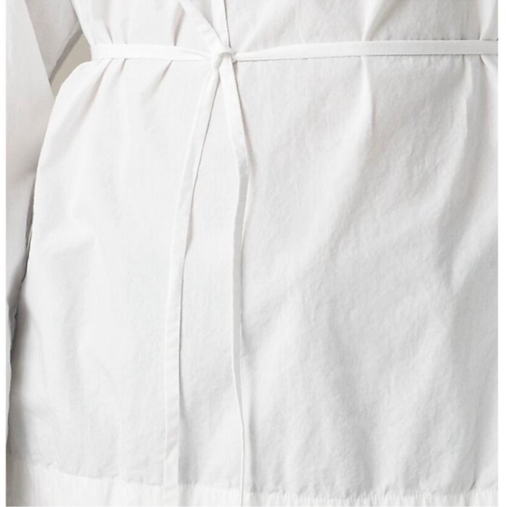 J.Crew Ciel Top in Cotton Poplin White XS w belt NEW! - Picture 2 of 13